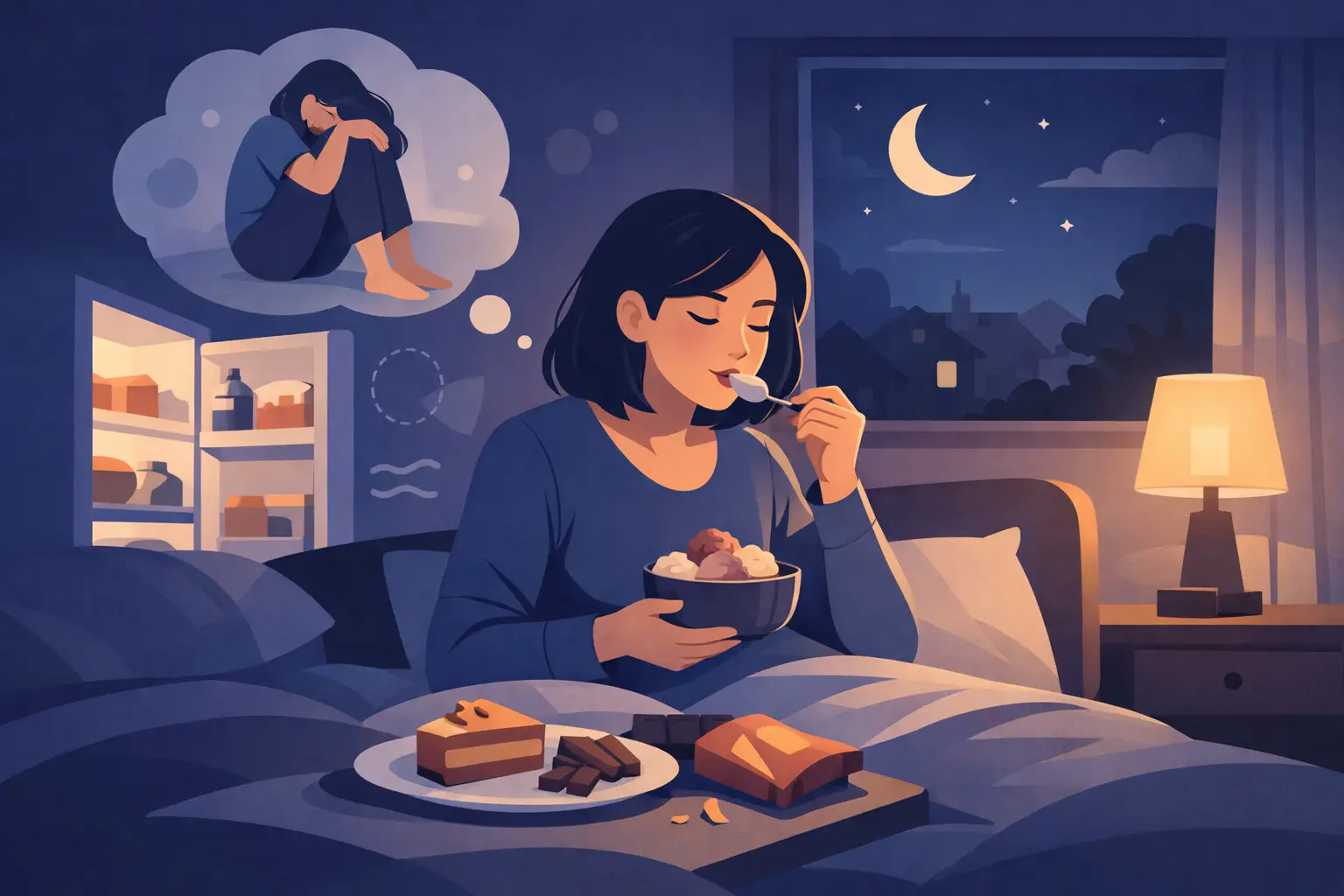 Cómo identificar hambre emocional nocturna