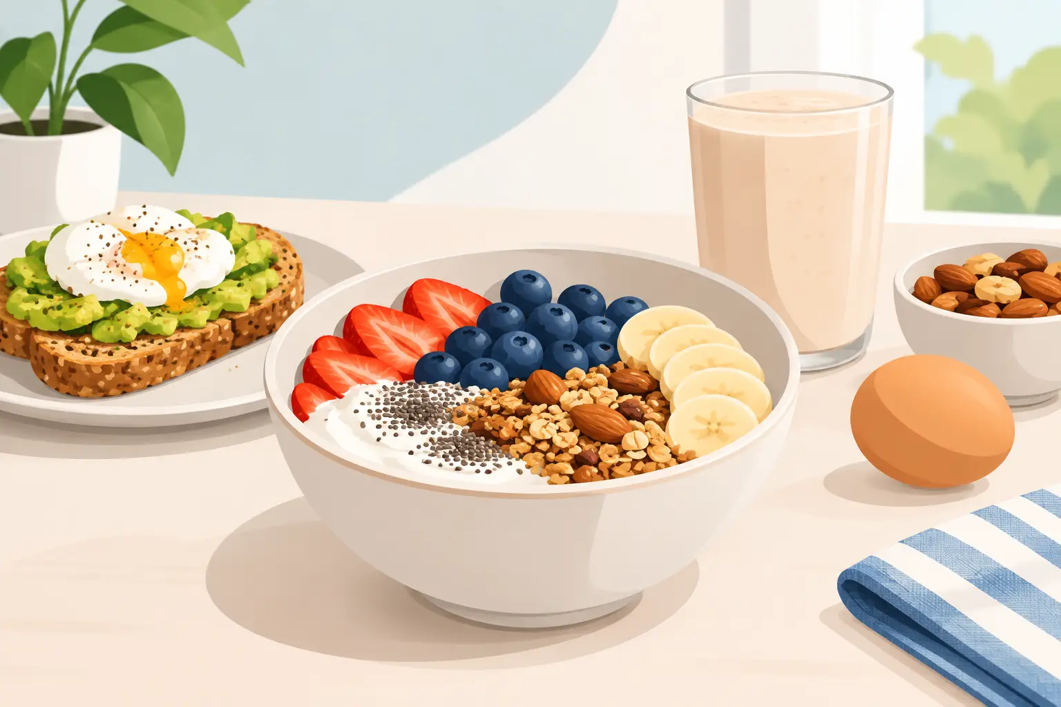 Desayunos con proteína saciante que sí llenan