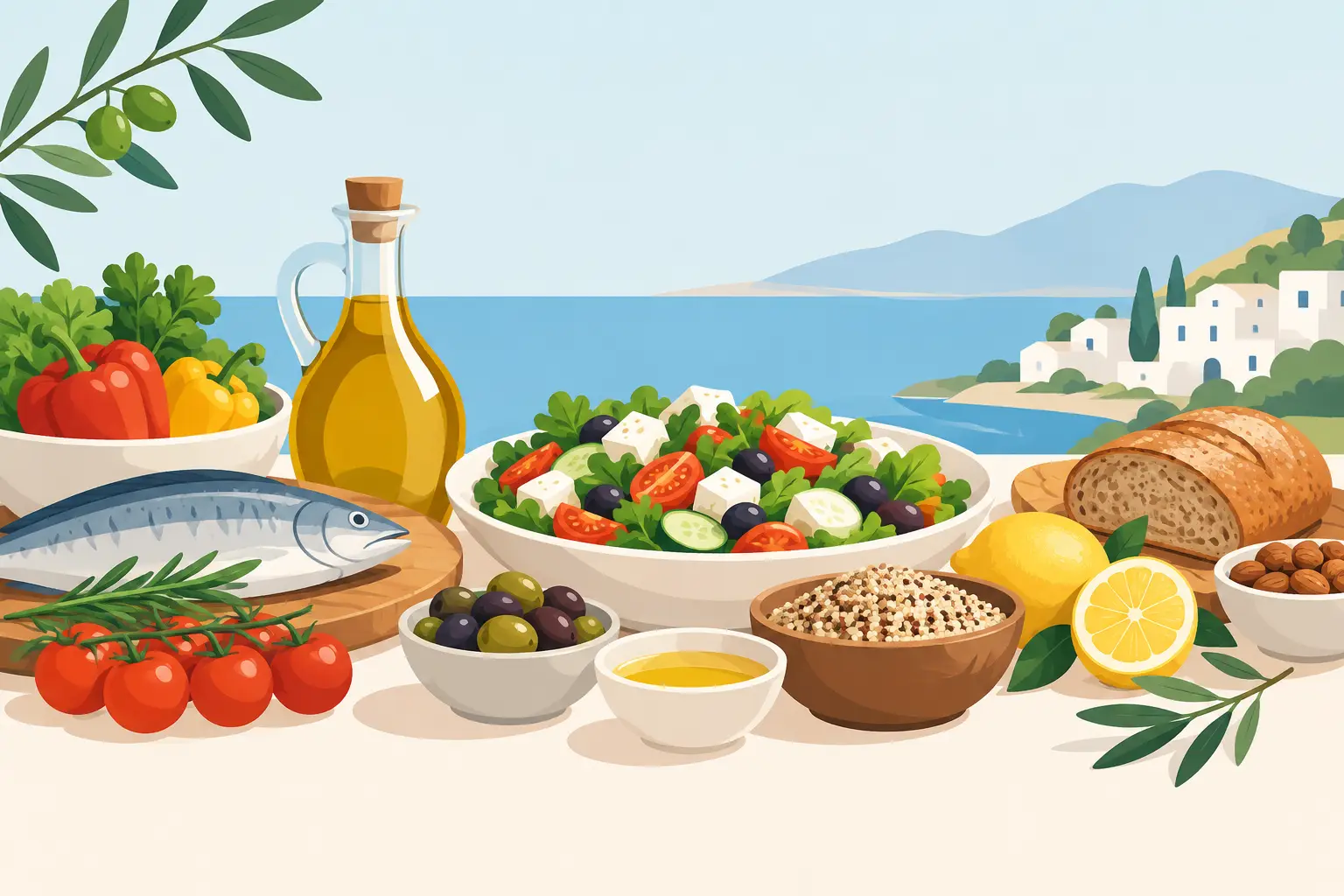 Guía alimentación mediterránea básica para empezar