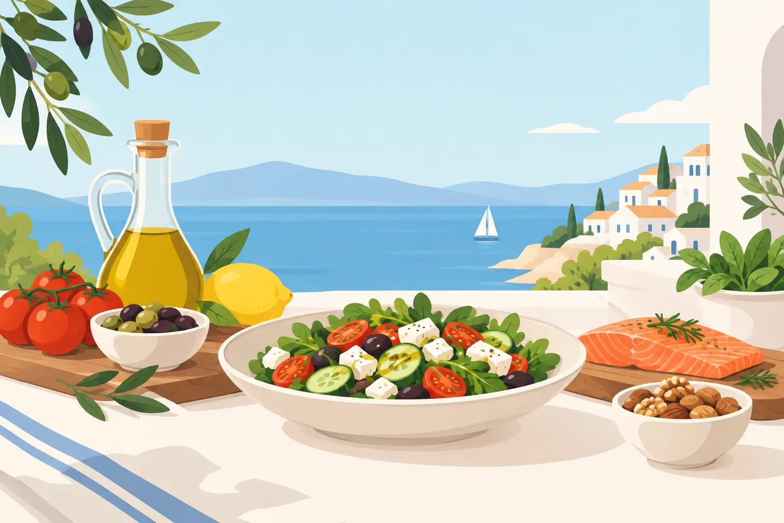 Guía para dieta mediterránea para comer mejor